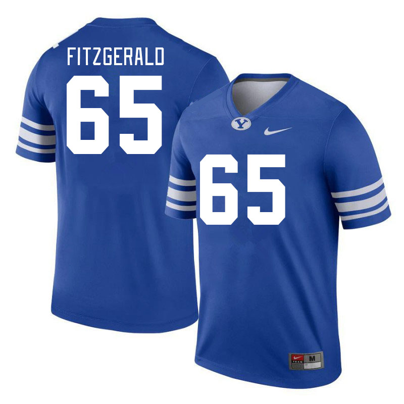 Men #65 Ian Fitzgerald BYU Cougars College Football Jerseys Stitched-Royal
